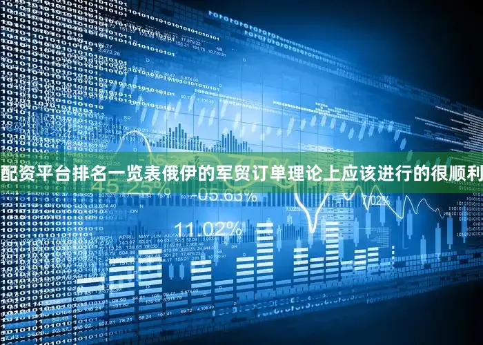 配资平台排名一览表俄伊的军贸订单理论上应该进行的很顺利